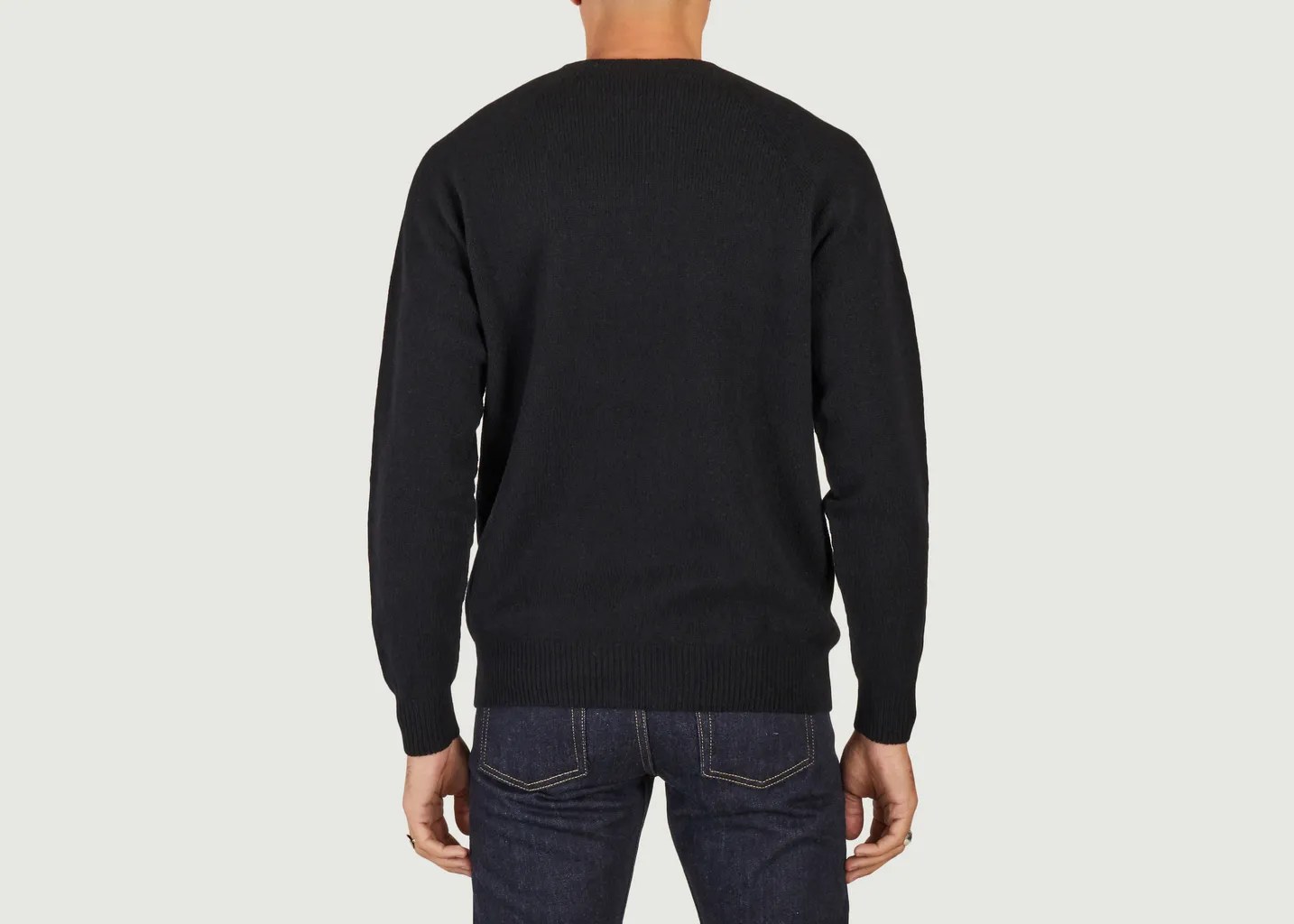 Pull uni en laine d'agneau Sunspel