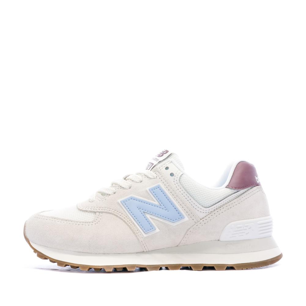 New Balance WL574 Baskets Ecrus Femme New Balance