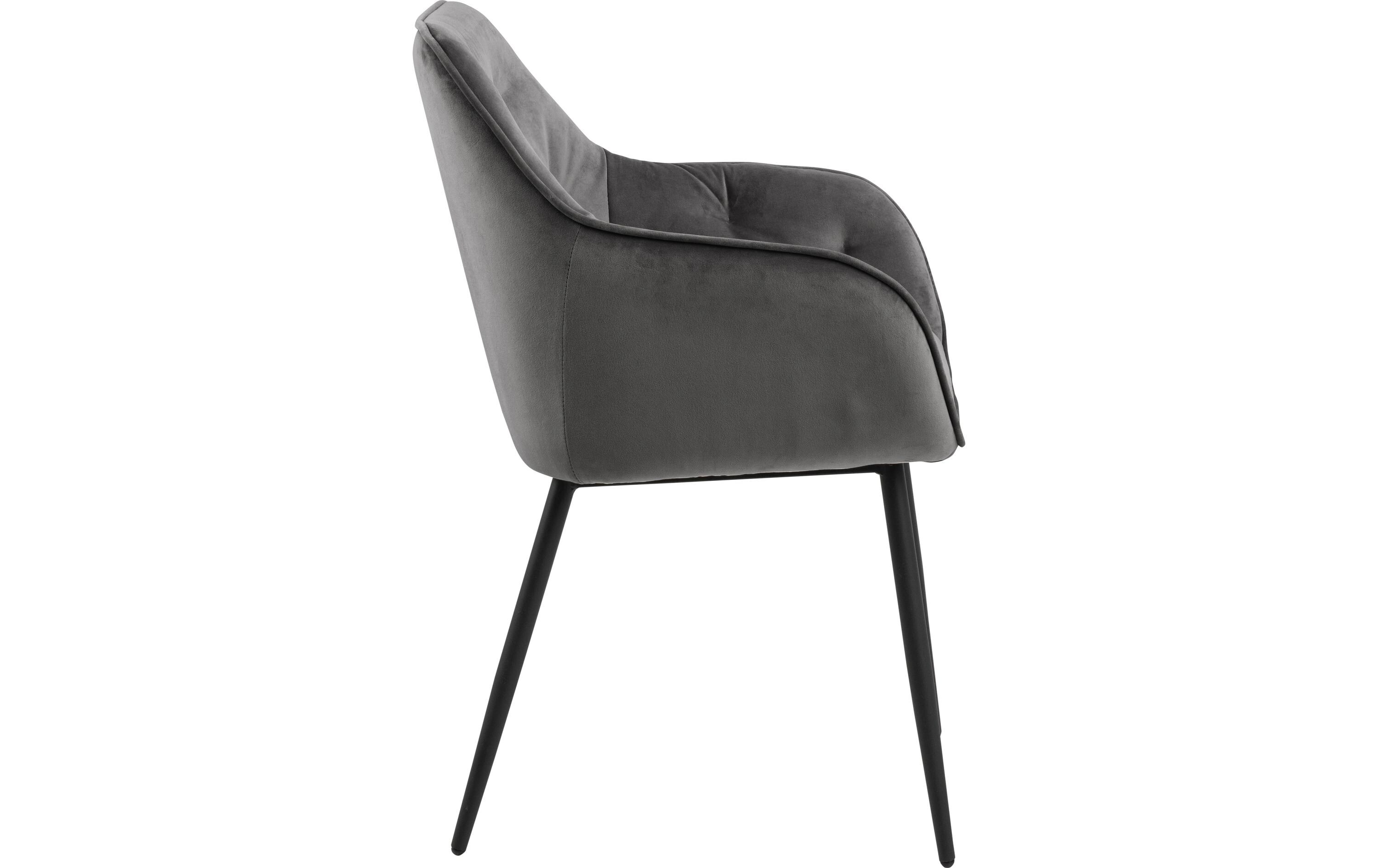 Stuhl Brooke, 2 Stück Dark Grey<br>Esszimmerstühle mit Armlehne