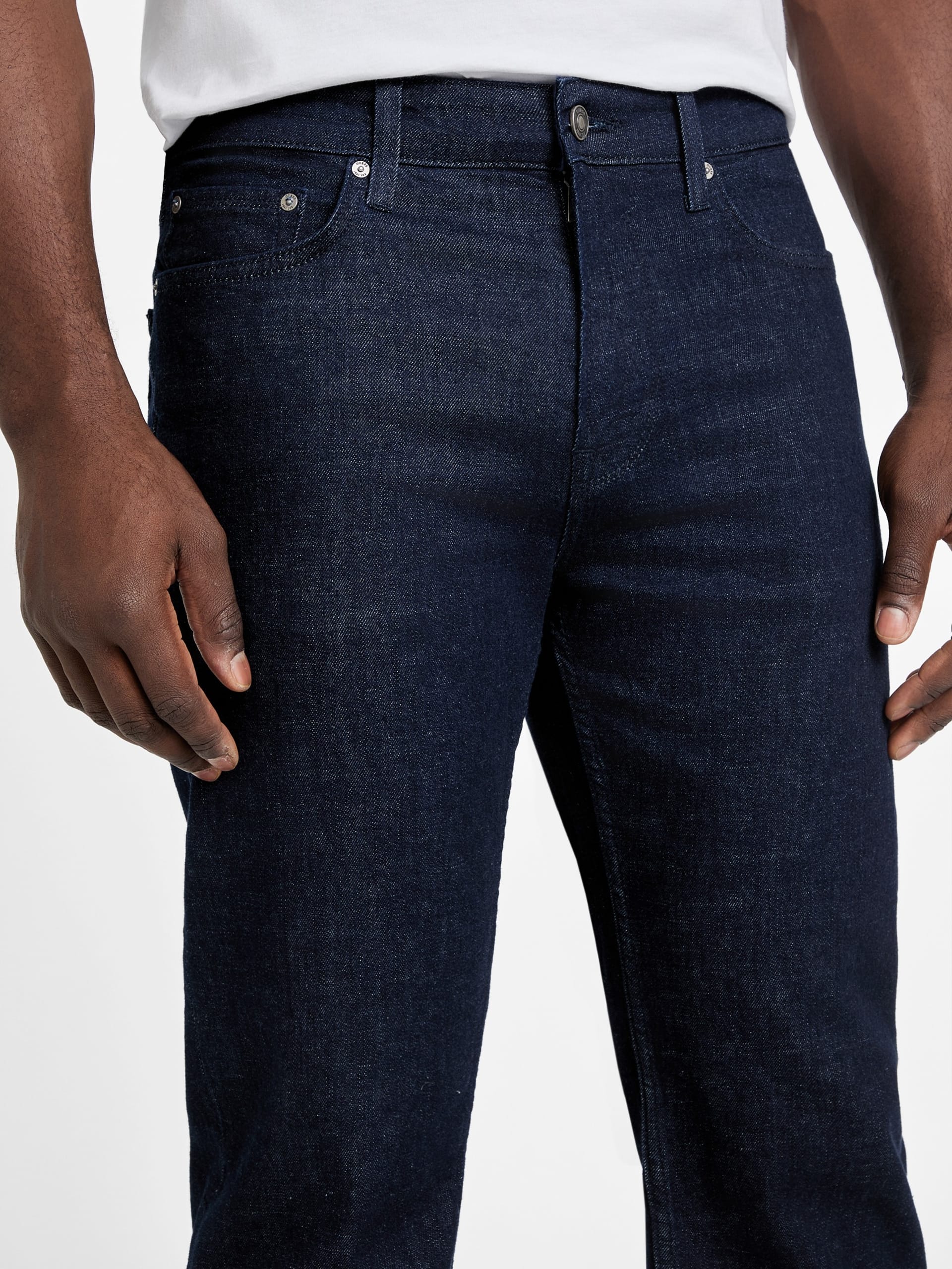 Calça jeans Eco Mason de cintura média e corte regular