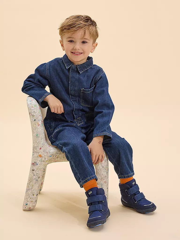 AFFENZAHN Kinder Winterstiefel VEGAN COMFY Bär dunkelblau