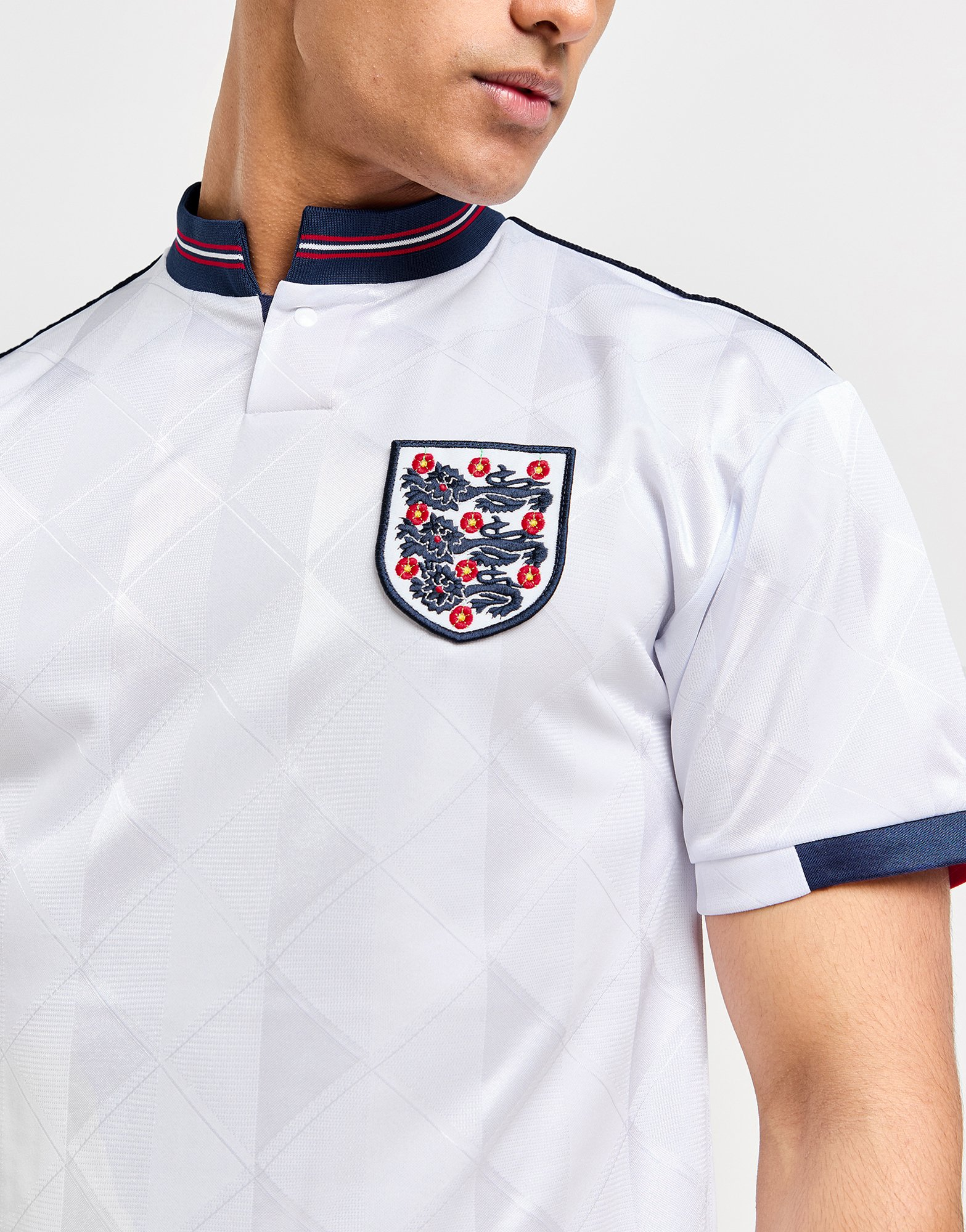 Score Draw Maillot Angleterre '89 Rétro Match Domicile Homme