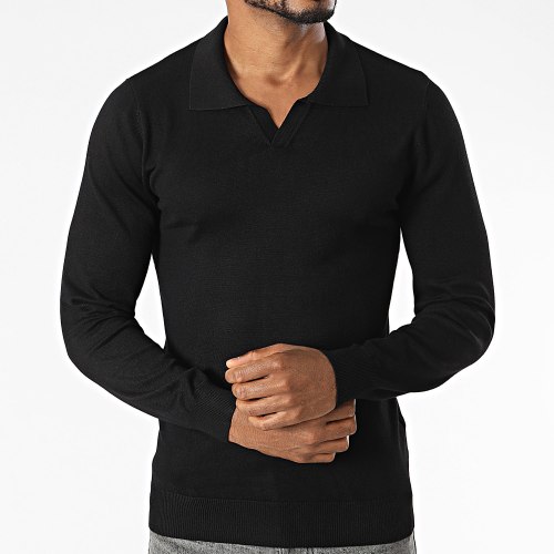 Polo Manches Longues Noir