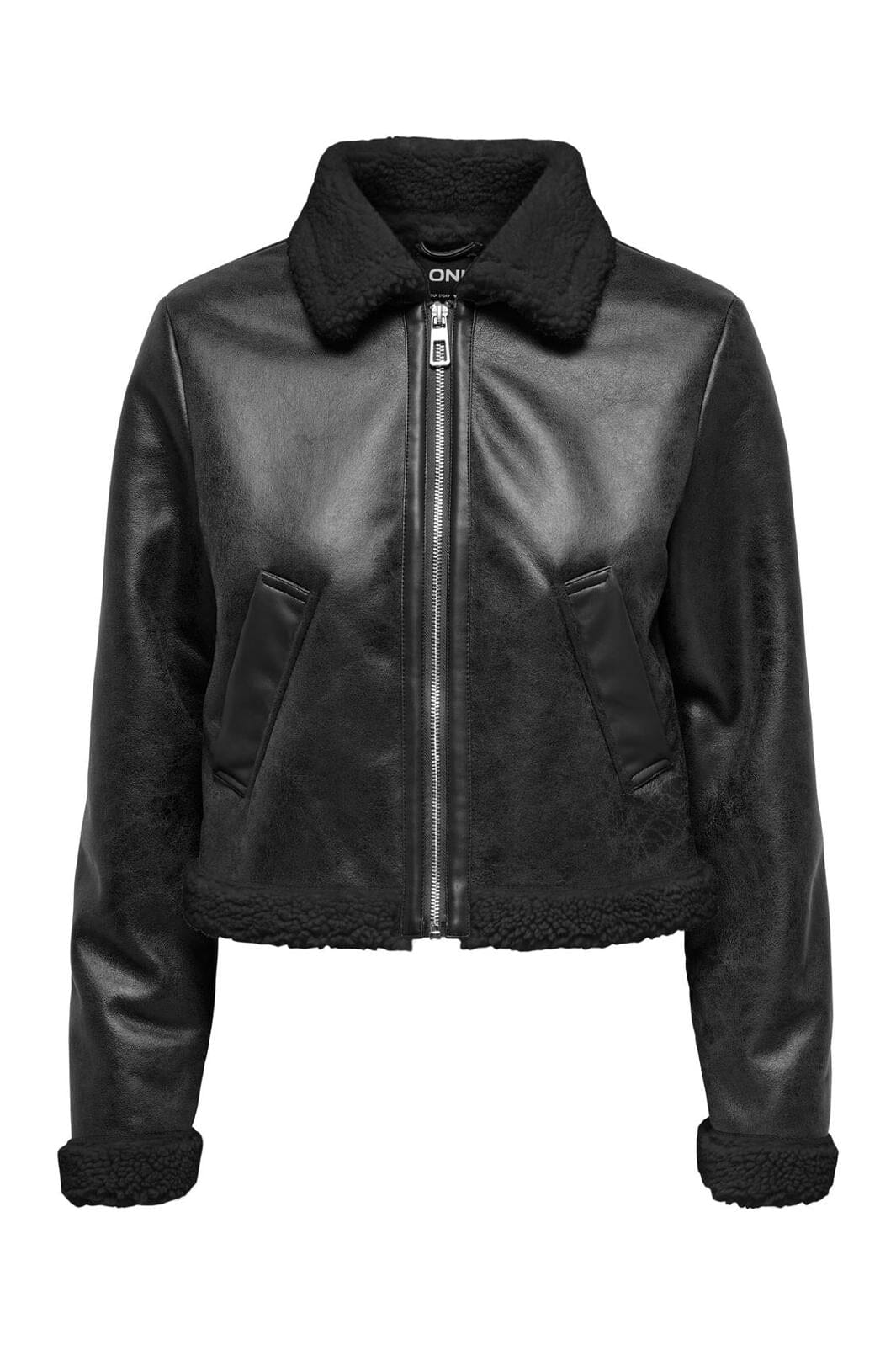 Only Onlbetty Bonded Zip Jacket Cc 4576791 black black