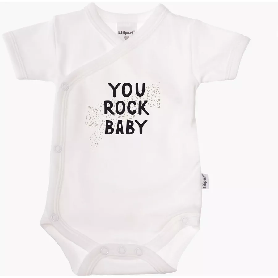 Liliput Kurzarm-Wickelbody 2er Pack Rock Baby weiß