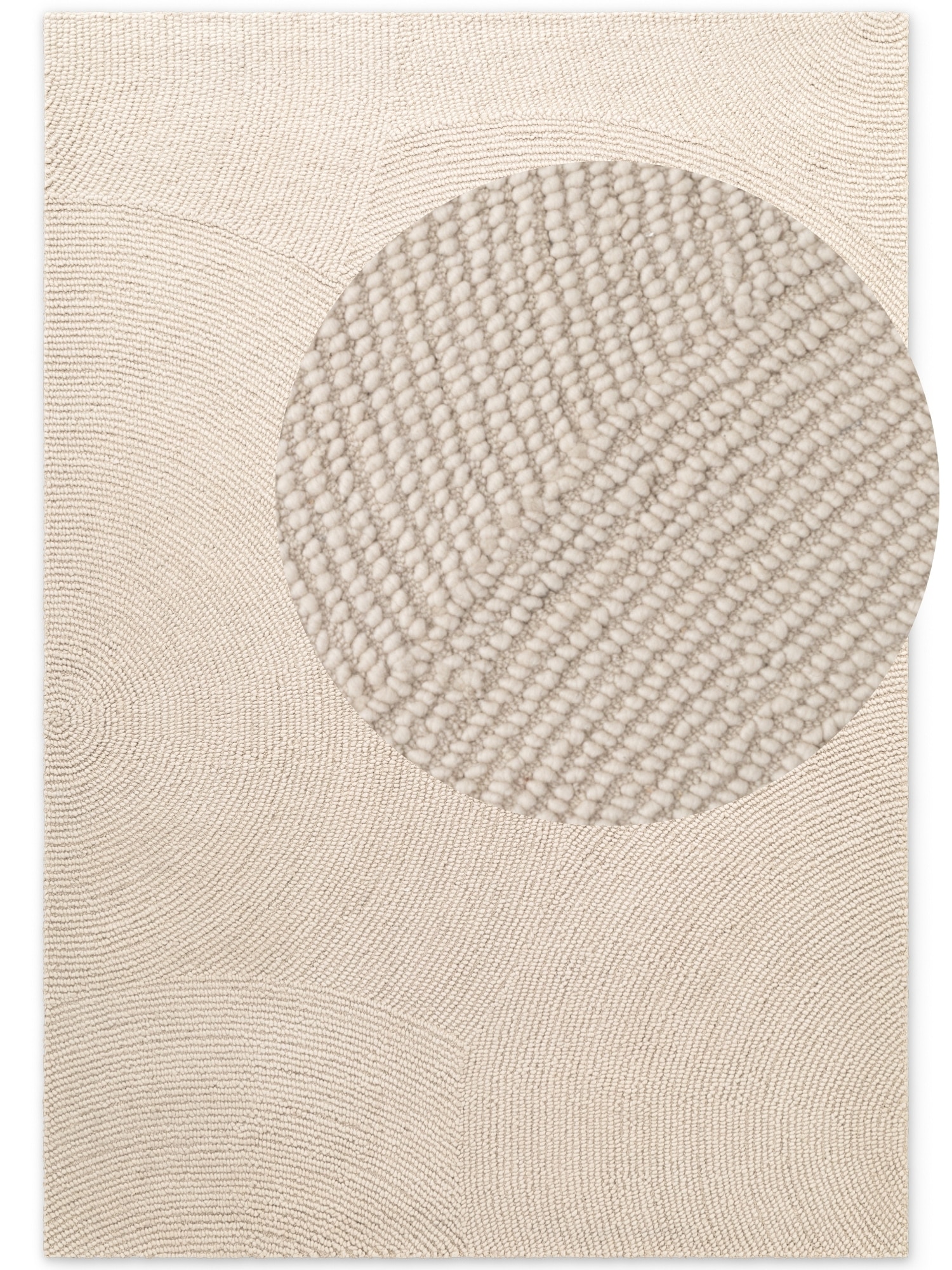 HANSE Home Wollteppich »Eleni« rechteckig 18 mm Höhe Handgetuftet, Wolle, Natur, Wohnzimmer, Schlafzimmer, Skandi, Hygge
