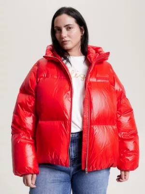 Jaqueta puffer relaxada de plumas Curve New York