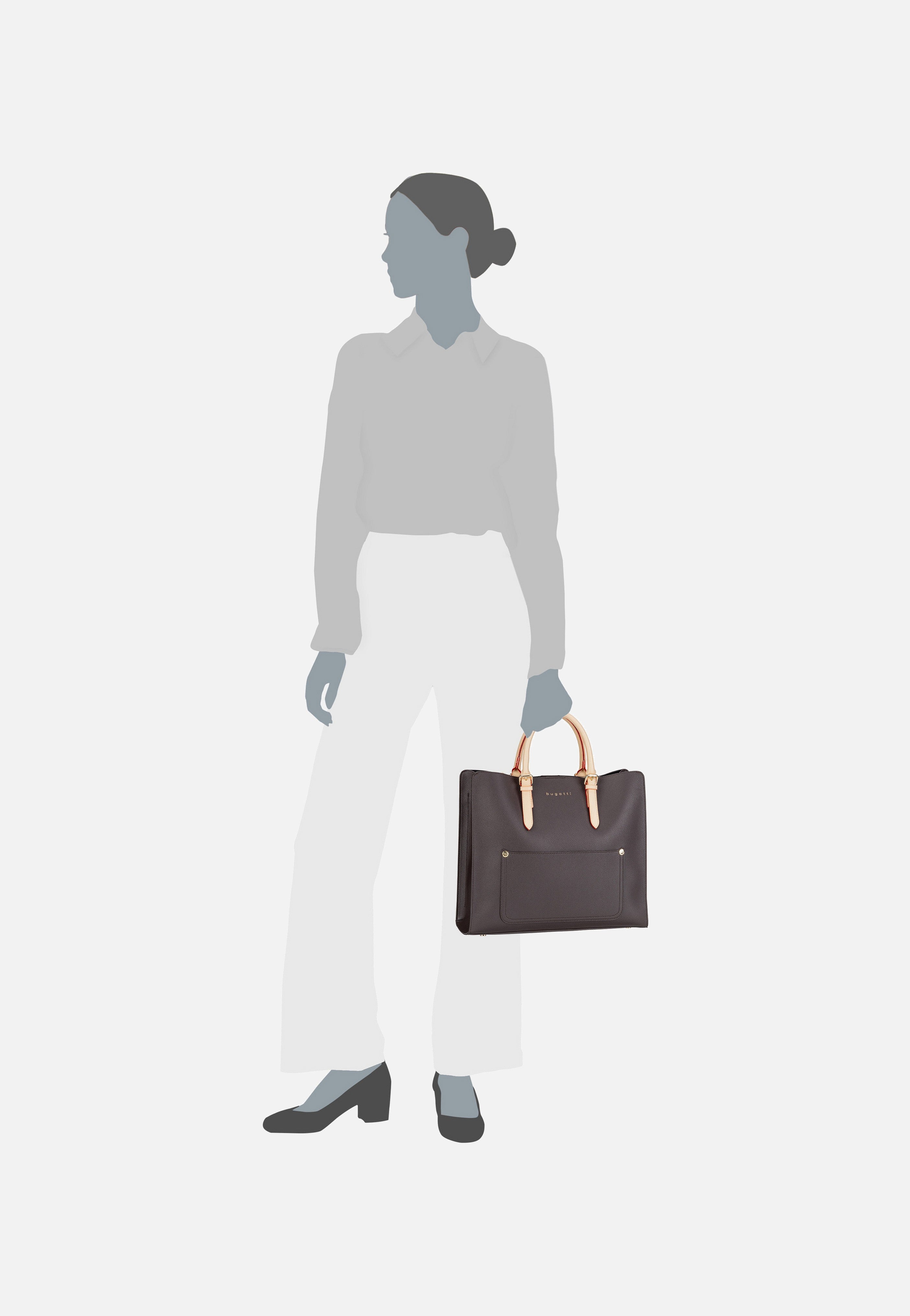 Ella Top Handle L Dunkelbraun - Tote Bag