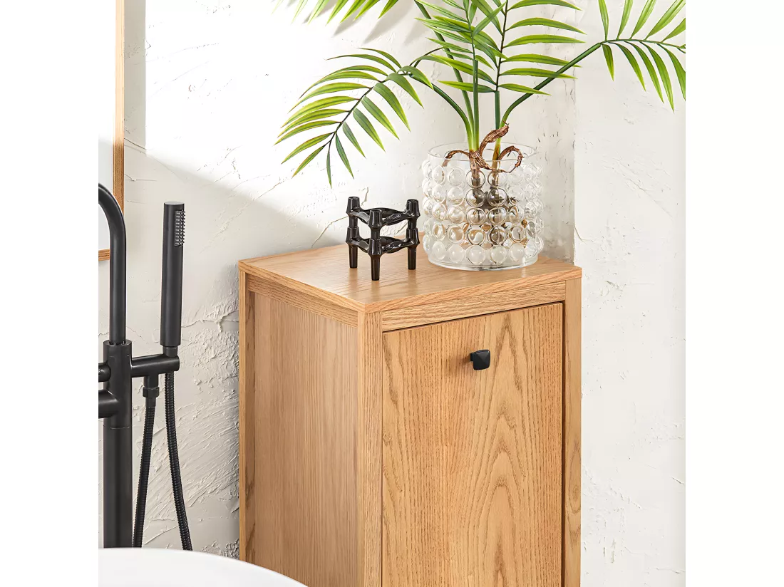 Armoire à linge avec panier à linge pliable avec 1 tiroir Panier à linge, BZR96-N