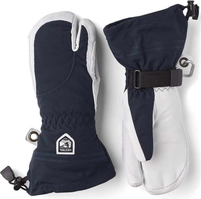 Hestra - Heli Ski - Skihandschoenen - Navy - Leren Bovenkant - Dames