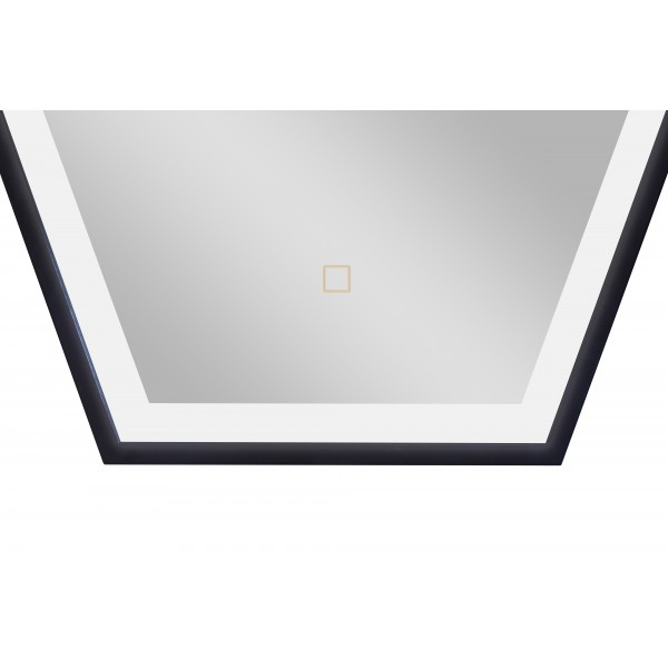 Badstuber Steel spiegel met LED verlichting 60x80cm mat zwart