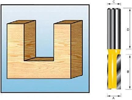 Makita D-09282 Freesbit Groeffrees S 6mm 10x25mm