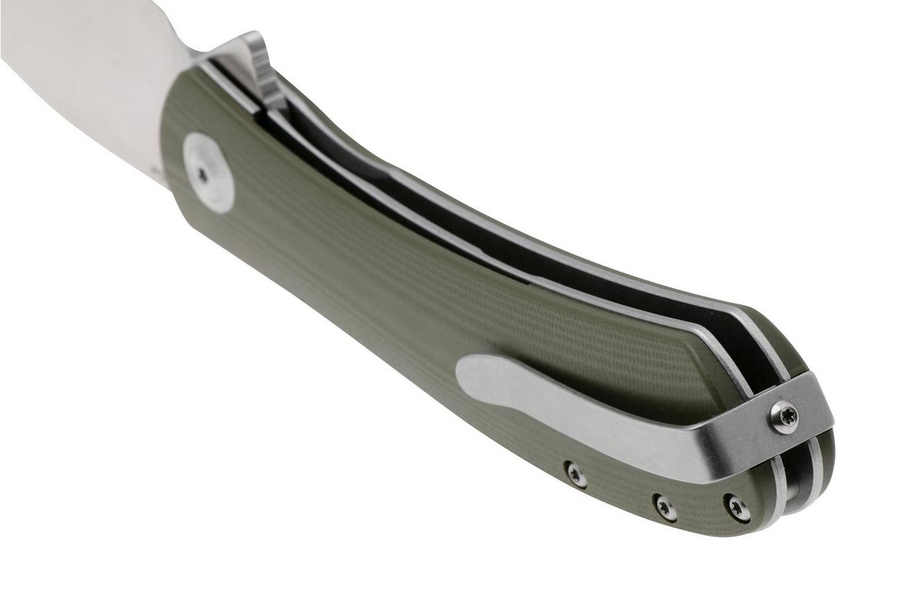 Trollsky Knives Mandu XL MT019-XL Satin CPM MagnaCut, OD-Green G10 zakmes
