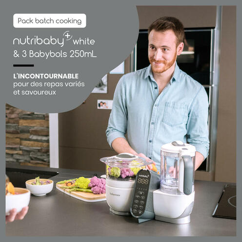 PACK Nutribaby(+) white + 3 Babybols 250 ml - BABYMOOV