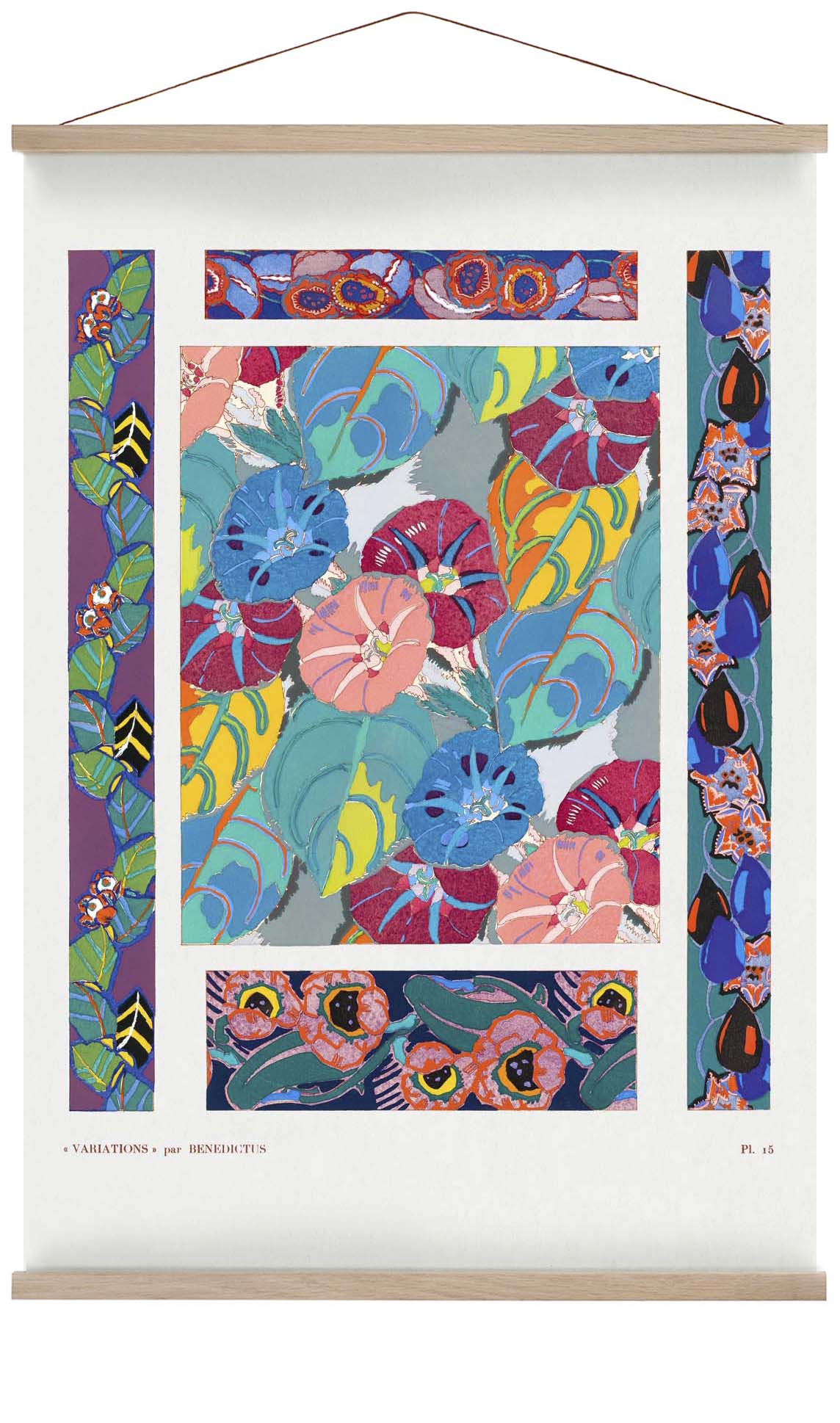 Vintage Floral Art Deco Muster, Variation 15 von Édouard bénédictus