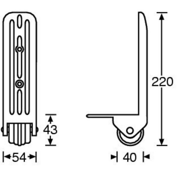 Adam Hall 3782 Edge Castor 40mm