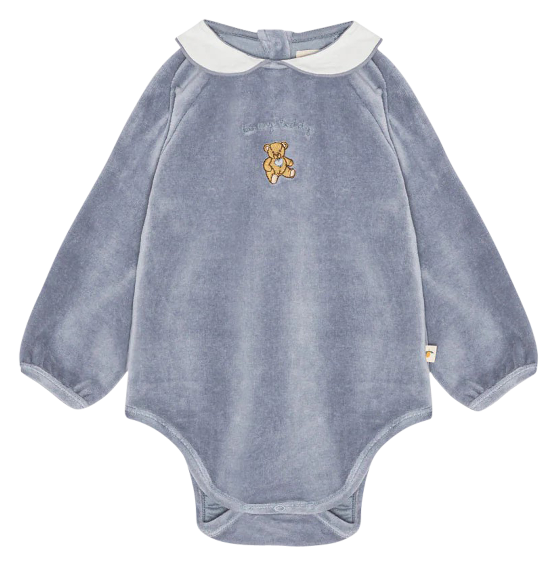 MIFFA - Body col rond en coton organique mélangé | Bleu