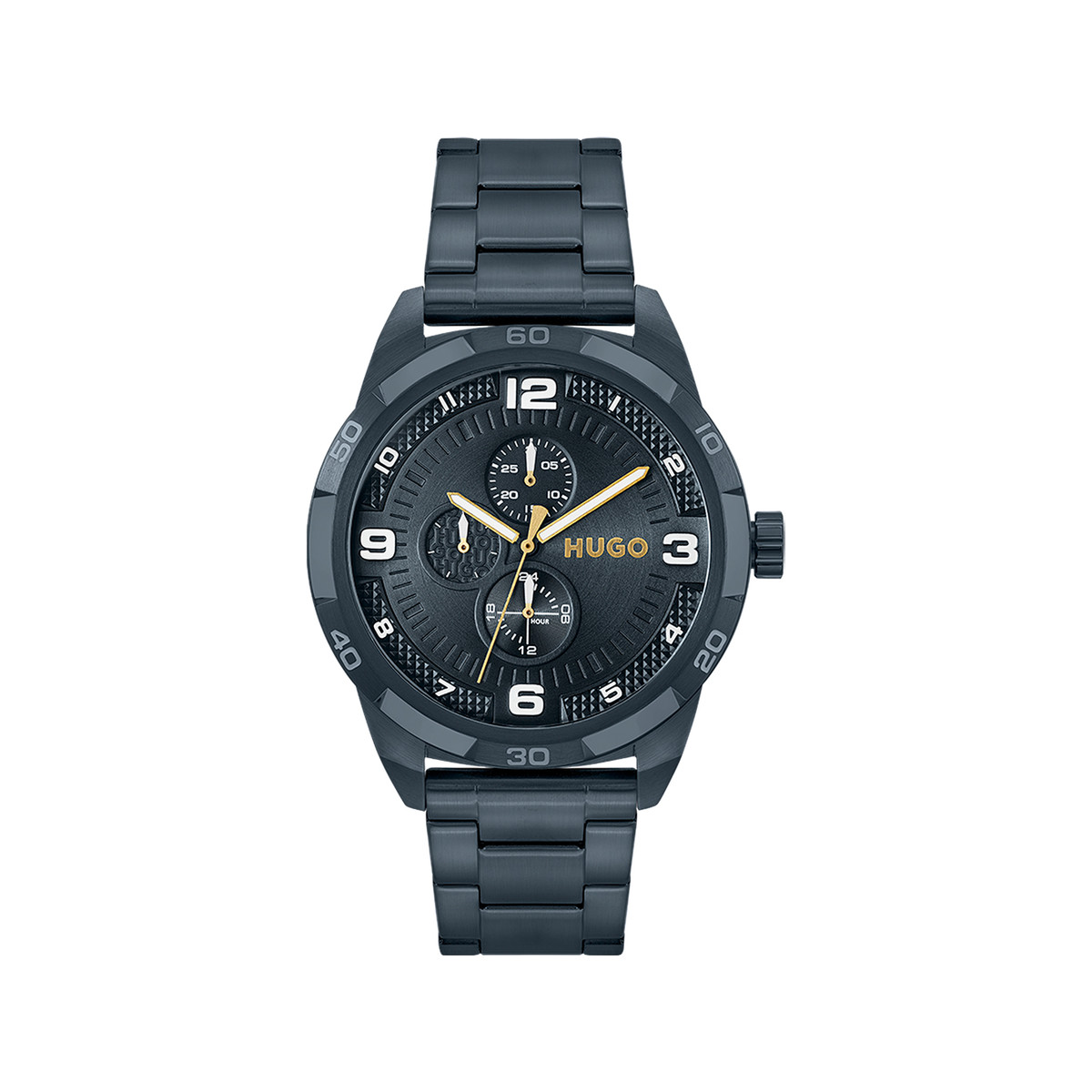 Montre HUGO Grip homme bracelet acier bleu