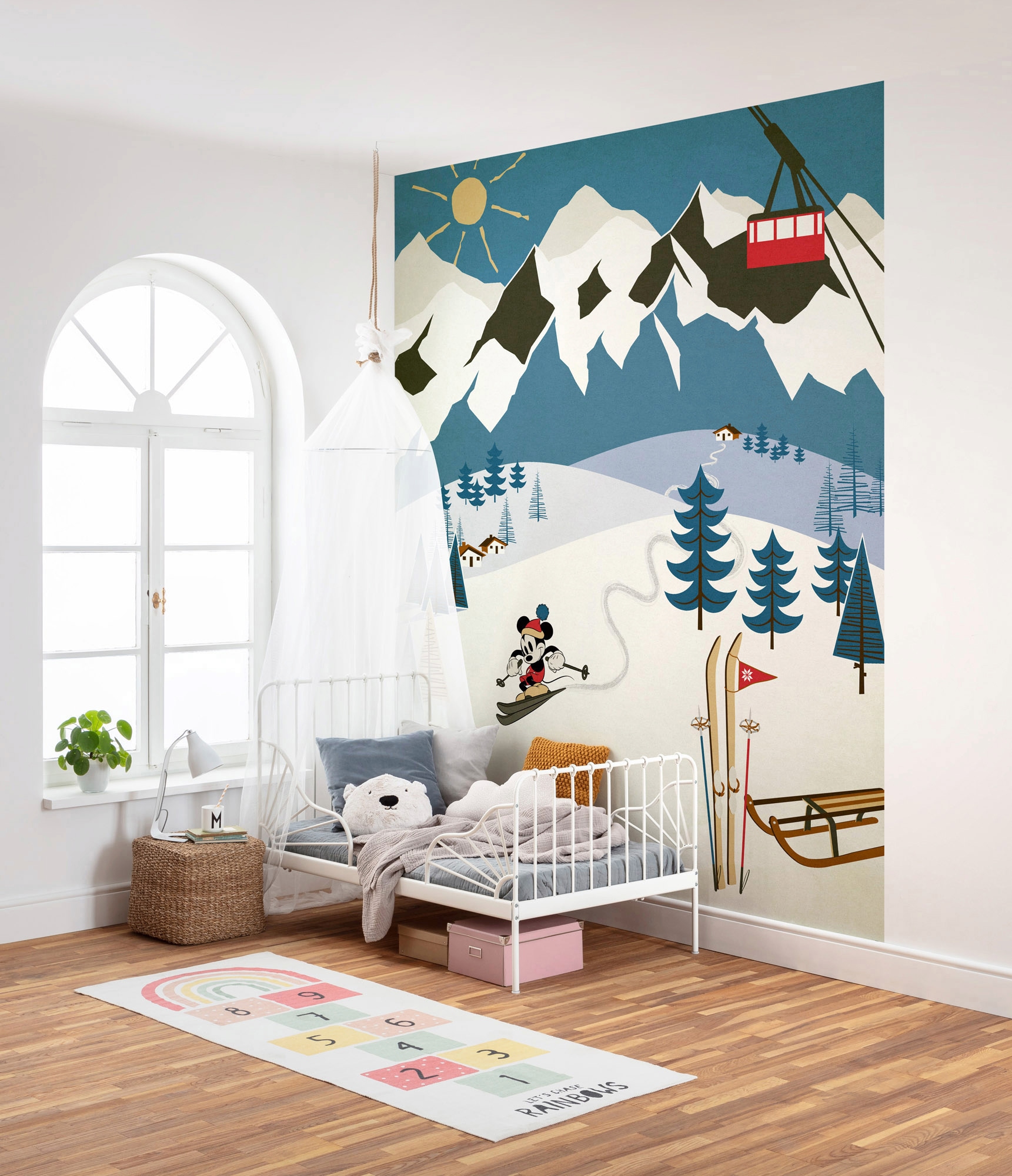 Komar Vliestapete »Digitaldruck Vlies -  Mickey Alpine - Grösse 200 x 250 cm« bedruckt glatt Kinderzimmer