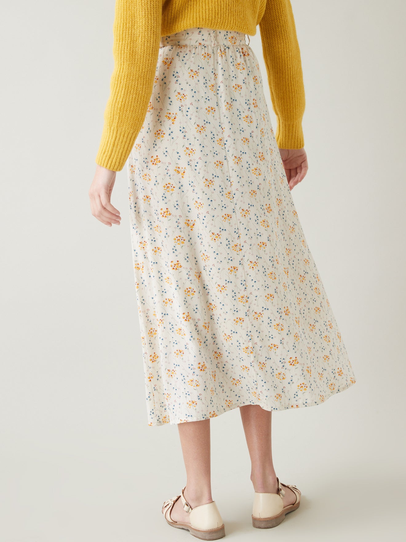 Jupe longue femme imprimé Églantine
