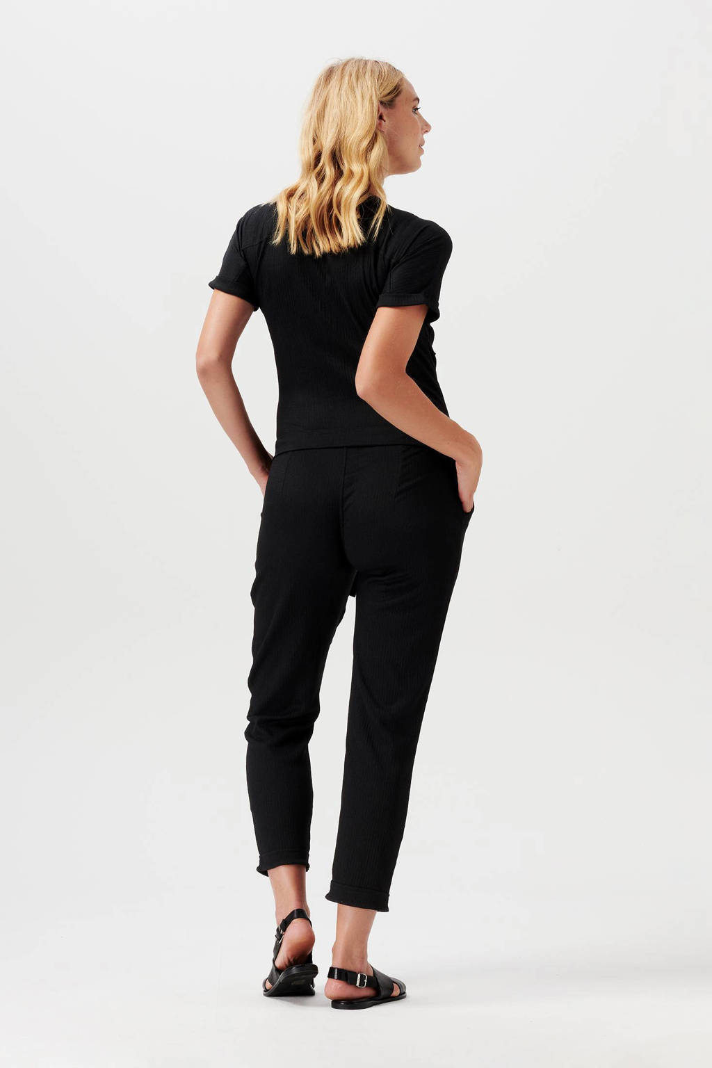 Noppies zwangerschaps- en voedingjumpsuit Butare zwart