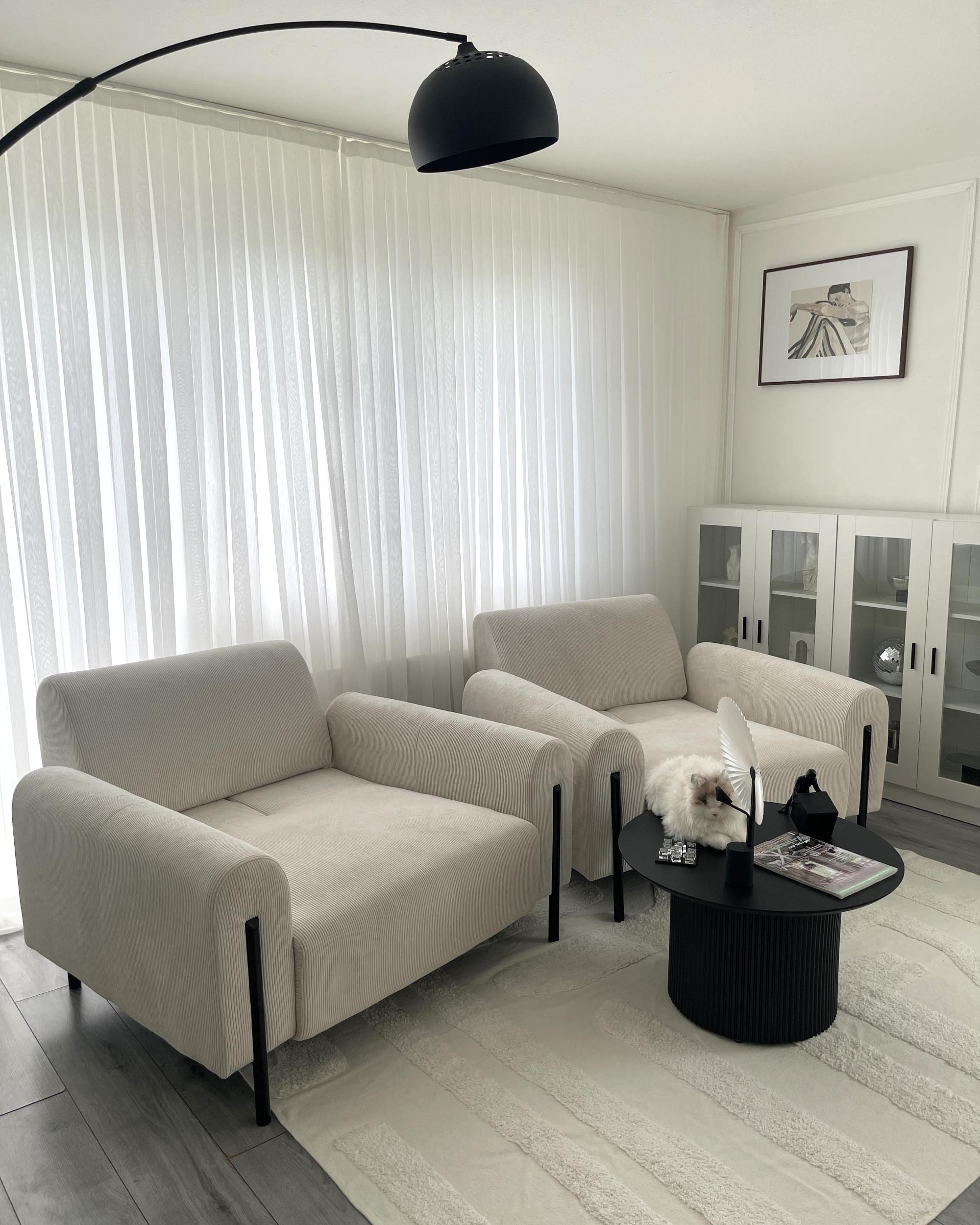 Fauteuil ASKIM Corduroy Gebroken wit