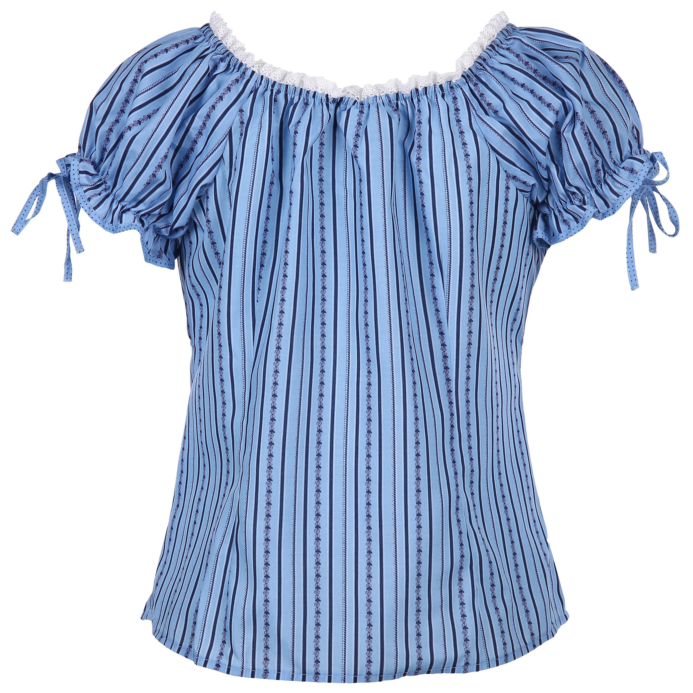 Damen Trachtenbluse mit Spitzenbesatz