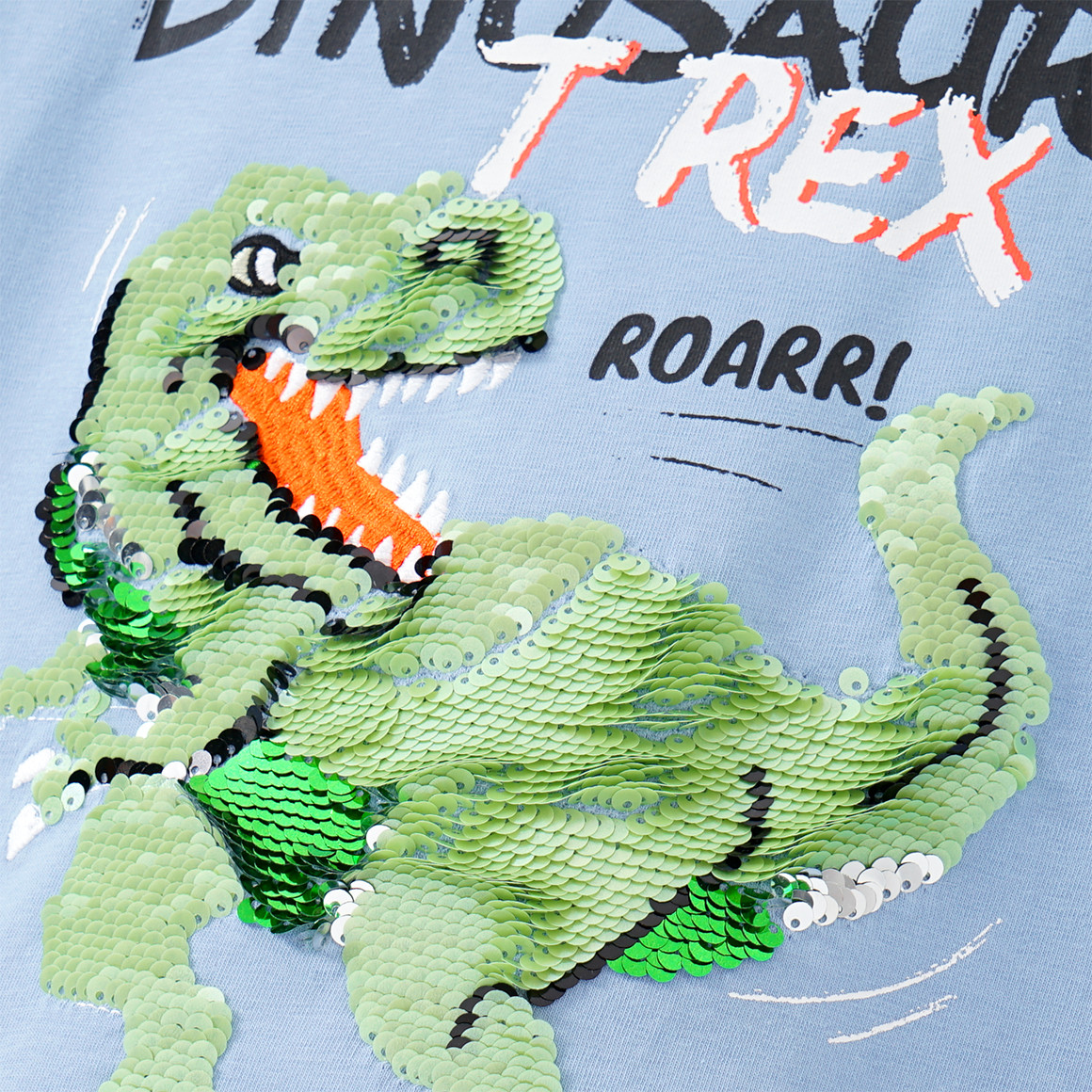 Yigga Jungen T-Shirt mit Wendepailletten hellblau