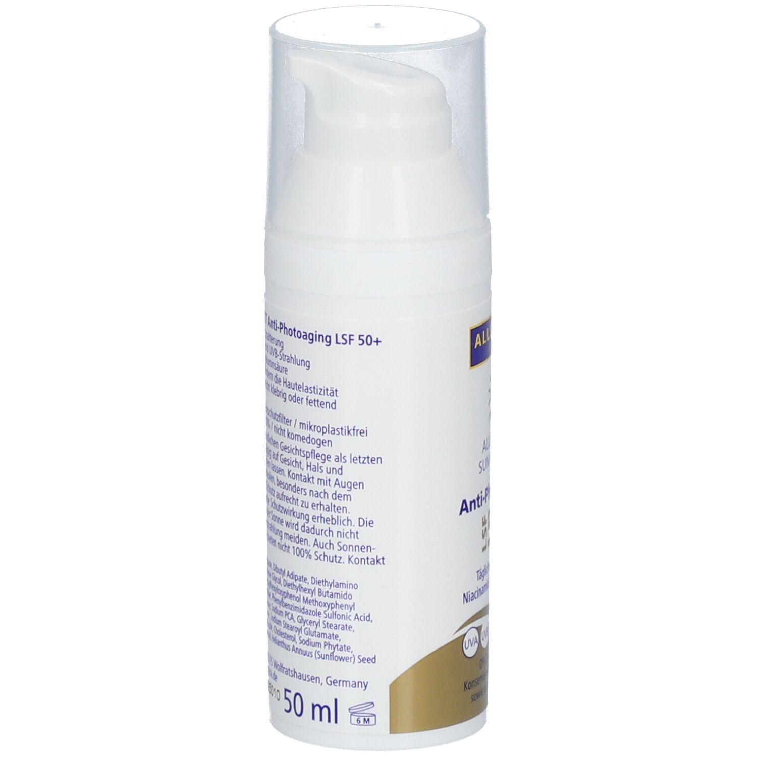 ALLERGIKA® SUN PROTECT Anti-Photo-Aging SPF 50+ - Sonnenschutz zur tägliche Anwendung, sehr hoher Schutz vor vorzeitiger Hautalterung bei sensibler, trockener Haut