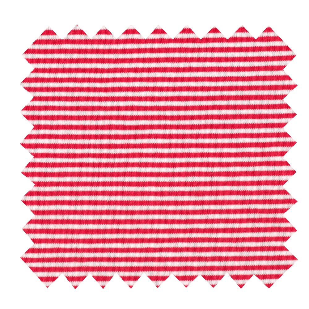 Tissu Jersey Rayé Rouge