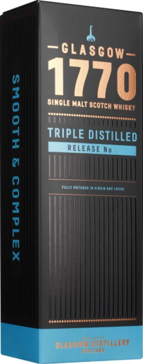 GLASGOW 1770 TRIPLE DISTILLED SINGLE MALT 70CL