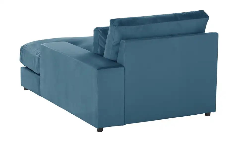 Element Branna Blau Samt Ottomane rechts
