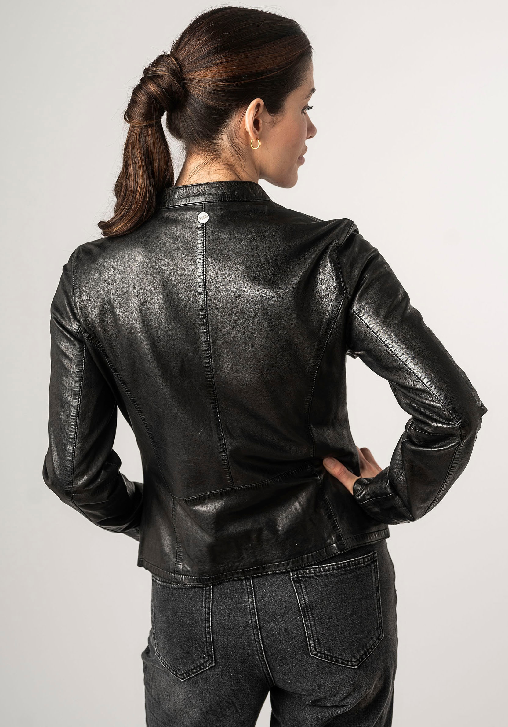 Mauritius Lederjacke »MWAndriana« mit Stehkragen