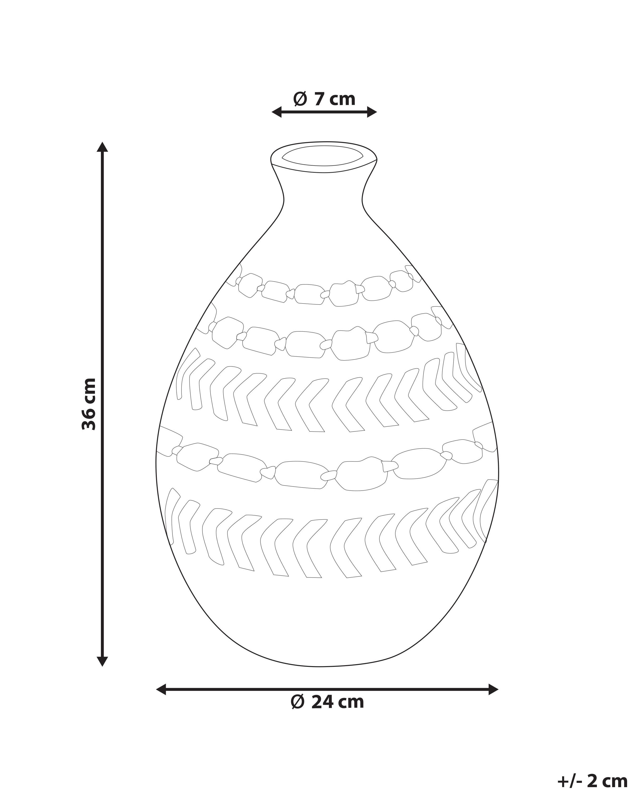 Decoratieve vaas KUMU Keramiek 36 cm Bruin