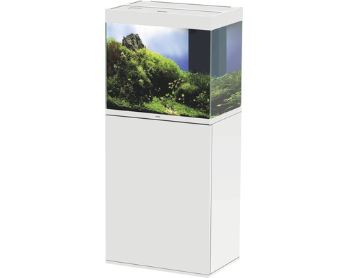 Aquariumcombinatie Ciano Emotions Pro 60 Wit ca. 108 l, ca. 61 cm, wit, incl. LED-verlichting, binnenfilter, verwarming en kast