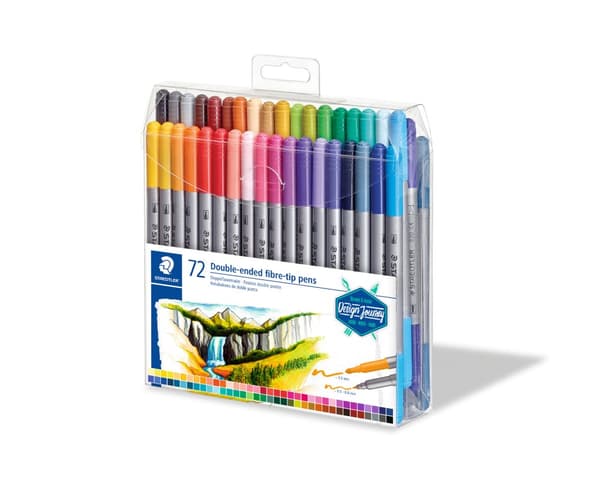 Design Journey Dobbel Fiberpenn 72 stk Staedtler