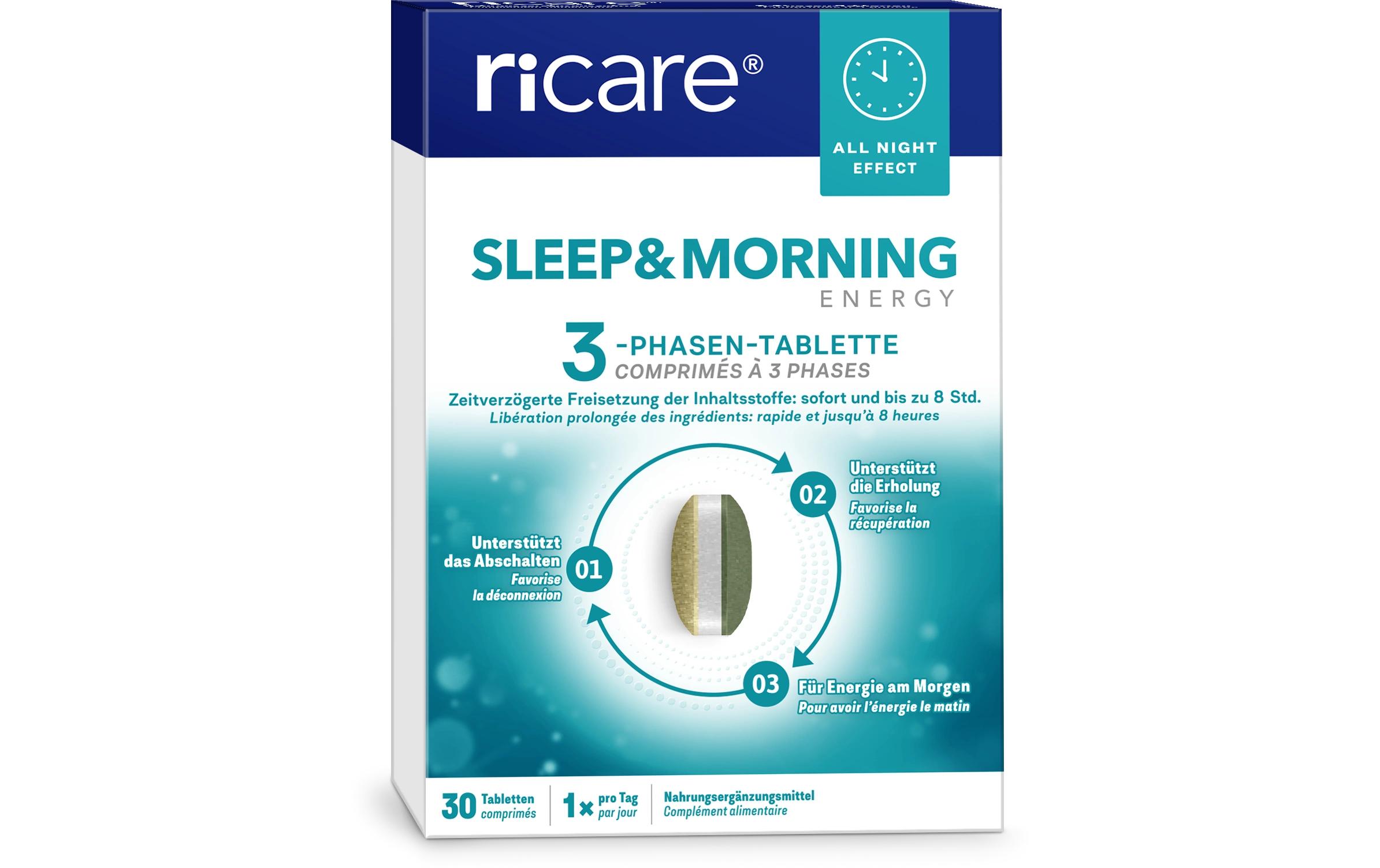 Tablette Sleep and Morning Energy 30 StückTriphasische Tabletten für Schlaf und Morgen