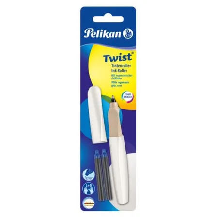 Pelikan Twist® Roller Twist, White Pearl universell für Rechts- und Linkshänder, Blister