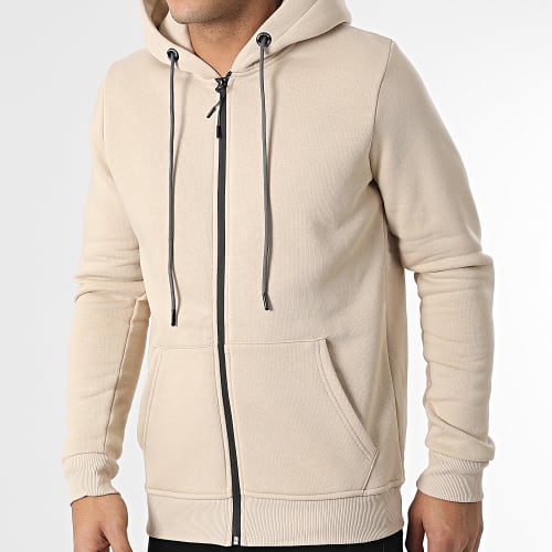 Sweat Zippé Capuche 9109 Beige