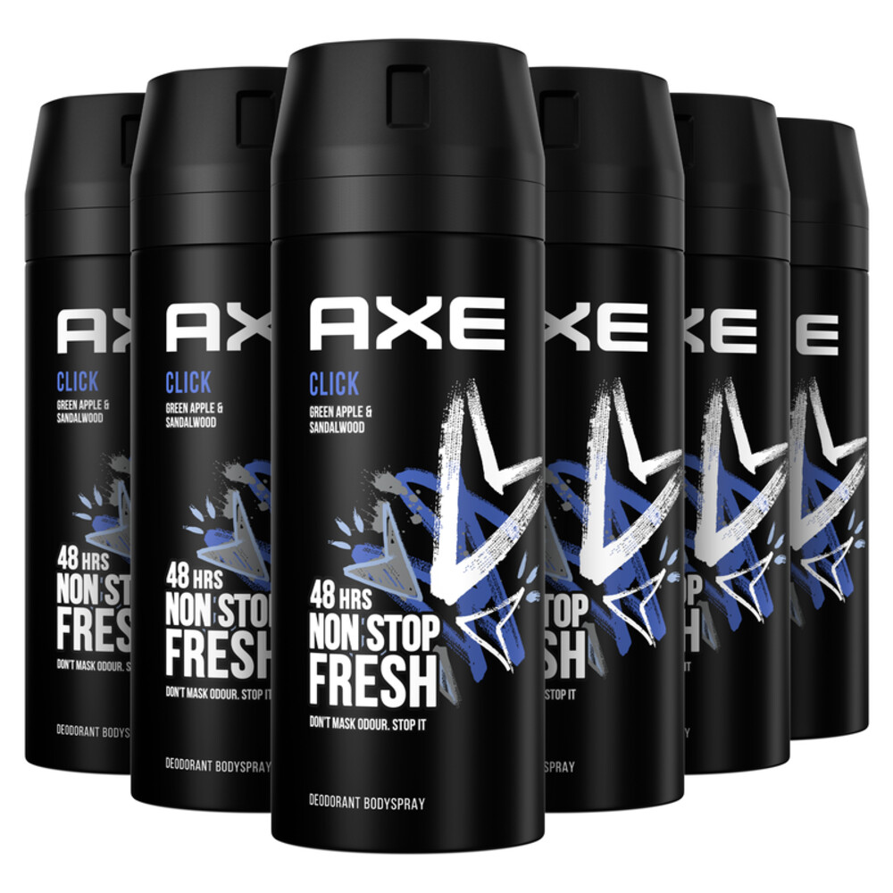 6x Axe Deodorant Bodyspray Click150 ml