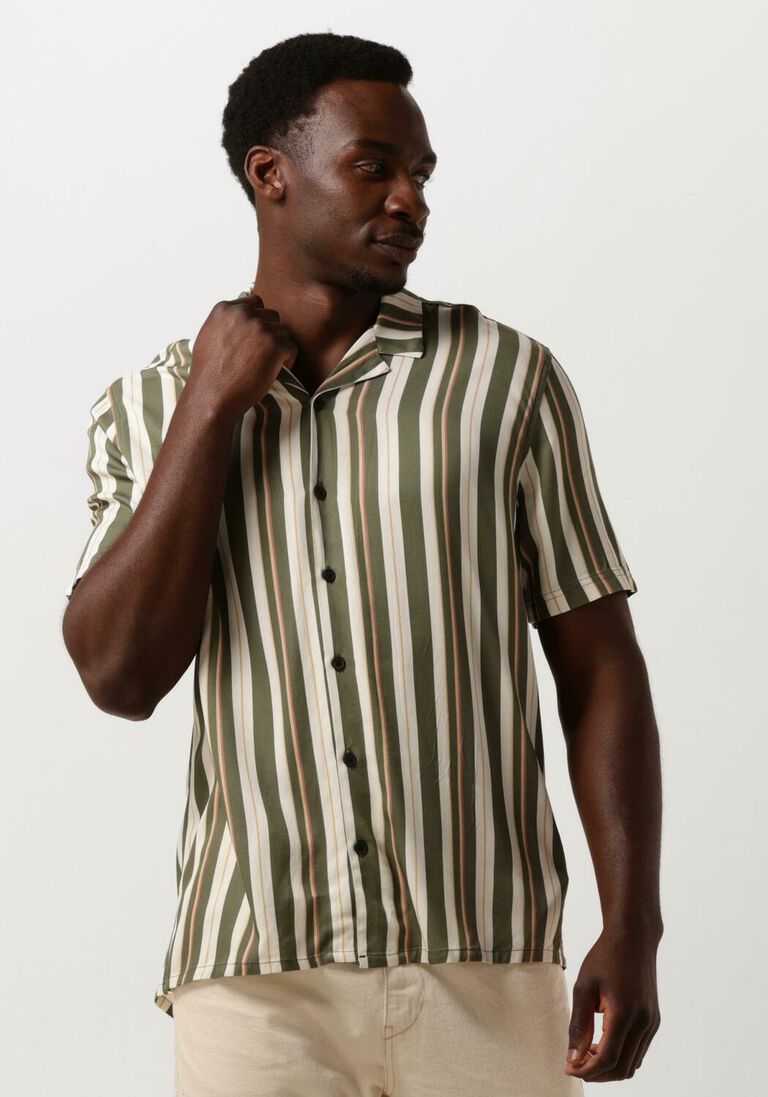ANERKJENDT olijf anerkjendt casual overhemd akleo s/s viscose aop