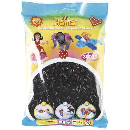 Jeu créatif-Midi Sachet 3000 perles Noir