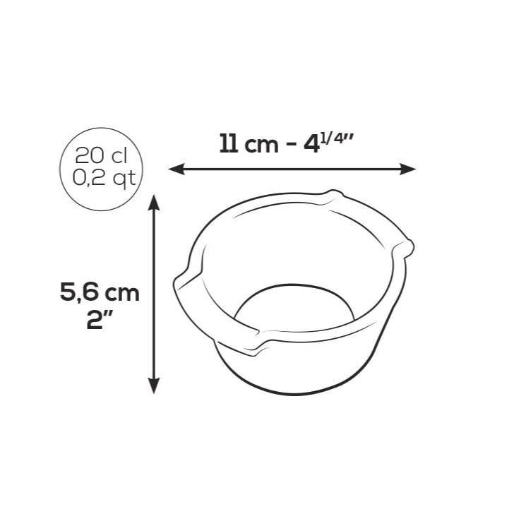 Set de 2 ramequins Appolia 11 cm Ecru Peugeot