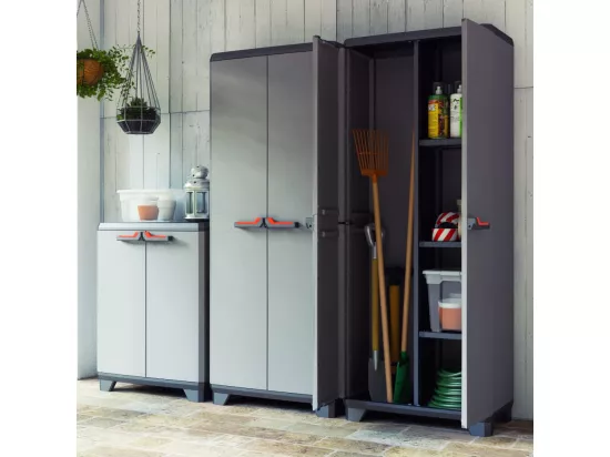 Armoire de rangement polyvalente Stilo Gris et noir 173 cm