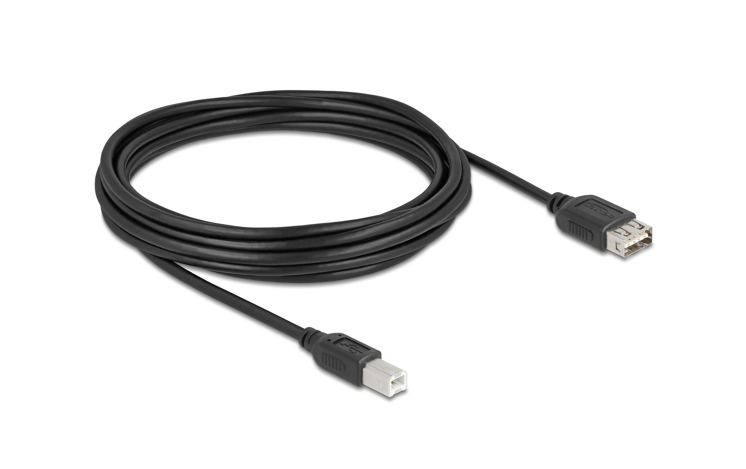 USB 2.0-Kabel USB A - USB B 5 mKabel für Datenübertragung und Stromversorgung über kurze Distanz