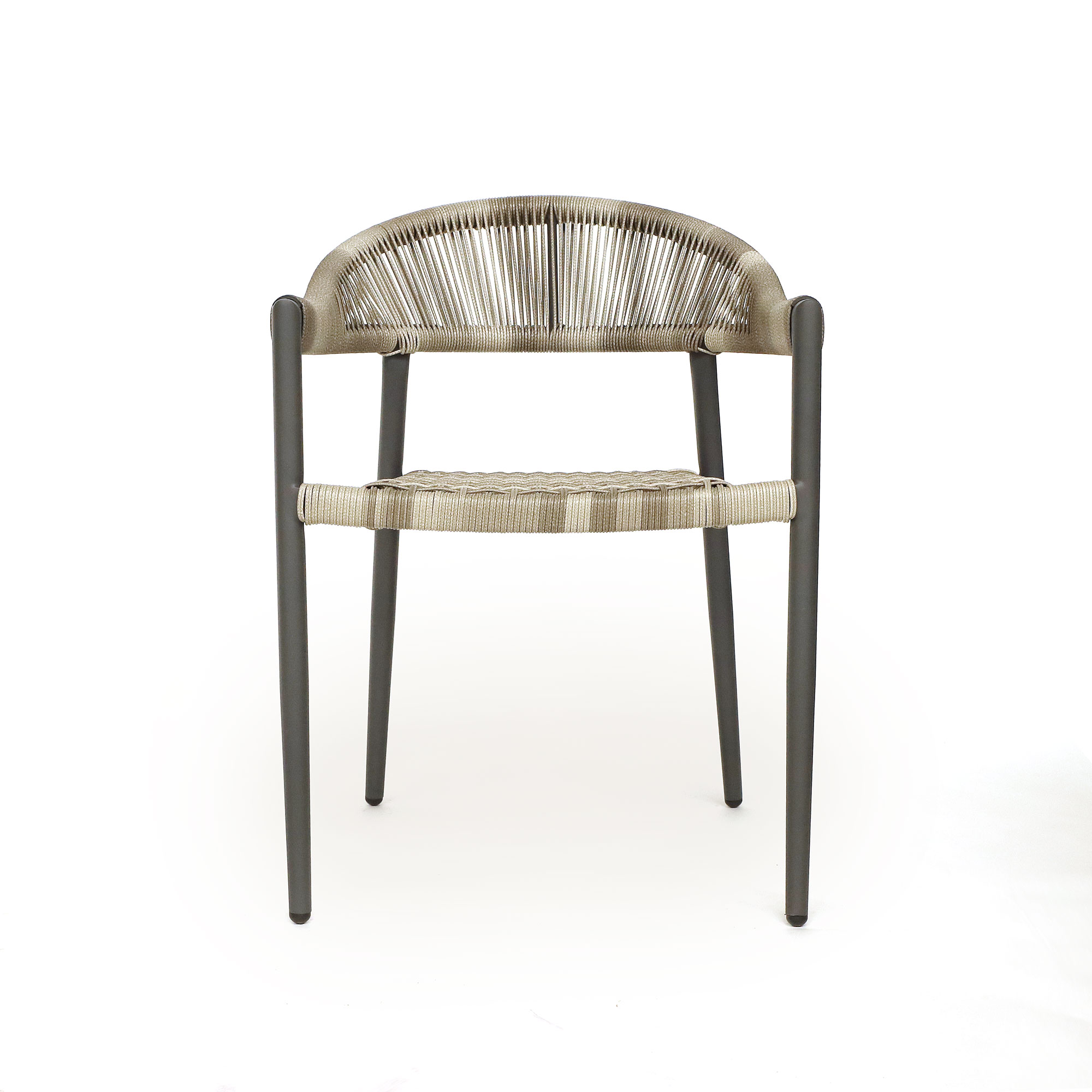 Armsessel 'Herder' aus Aluminium, anthrazit, natur, B 56 cm, L 58 cm, H 78 cm günstig bestellen