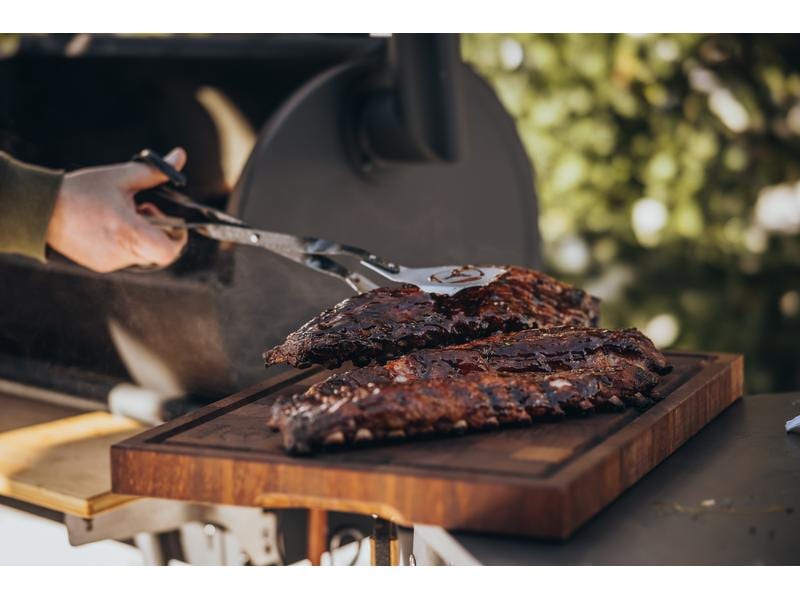 Moesta BBQ Pelletgrill Sheriff Pelletgrill mit Ablagebrett und Halterungen