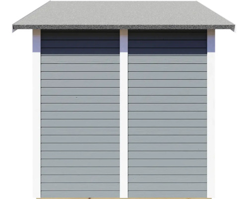 Tuinhuis Konsta Studio Set 2 met vloer en aangebouwde kast 328 x 240 cm lichtgrijs