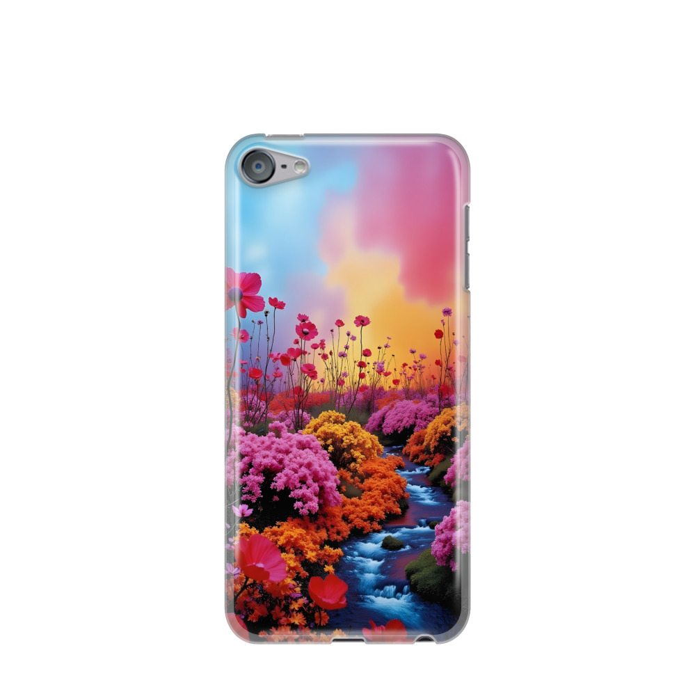 iPod Touch 7G Gummi Hülle Ein Fluss aus Licht und Blüten - Versch. Farben