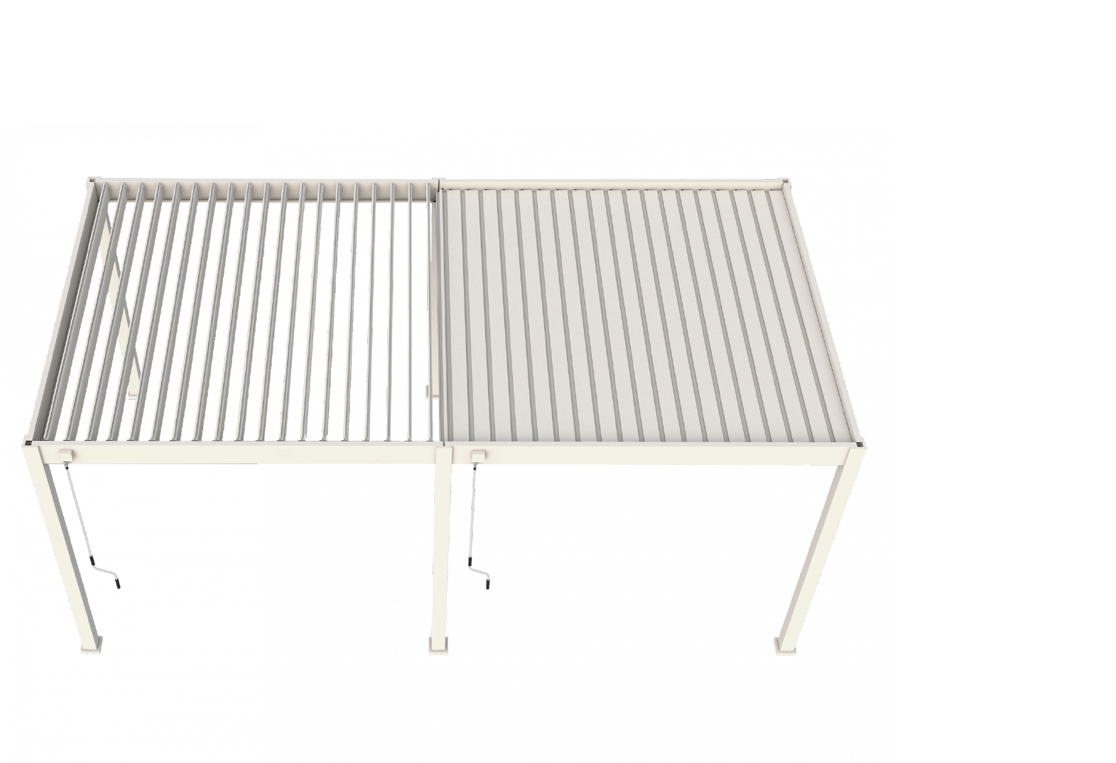 Novum ORION 360 x 530 terrasoverkapping - White
